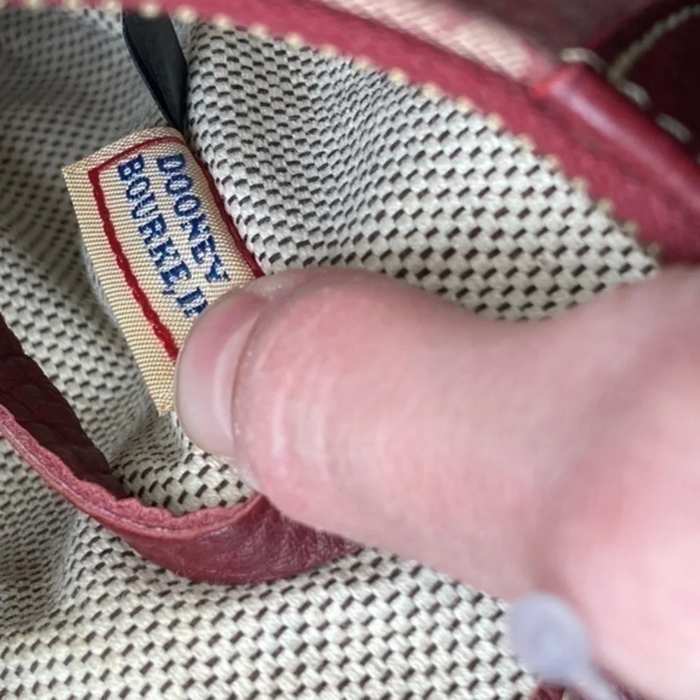 Dooney and Bourke red signature db hobo bag